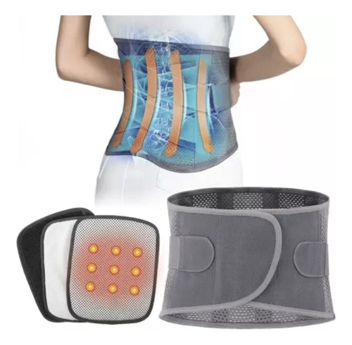 Cinturón De Soporte Lumbar Con Almohadillas Autocalentantes