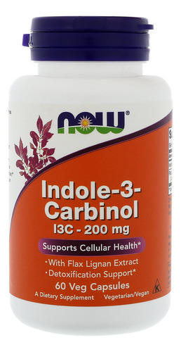 Indole-3-carbinol 200 Mg 60 Cápsulas Vegetales Now