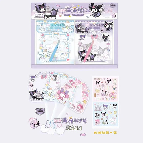 Abanico Sanrio Diy Desmontable Stickers Bricolaje Accesorios