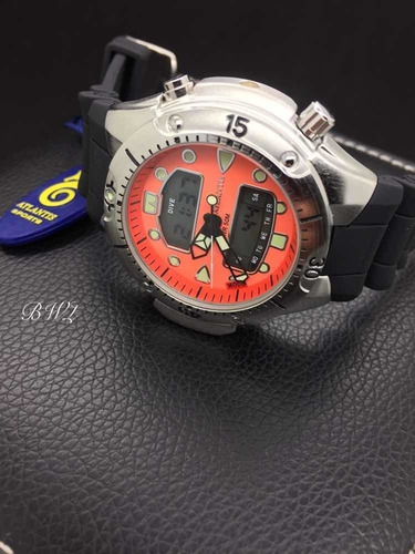 Relogio Atlantis Aqualand Original Jp1060 Laranja