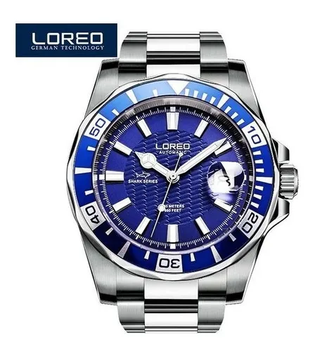Relógio Loreo Shark Series 200m Safira Miyota Automatico Mercado Livre