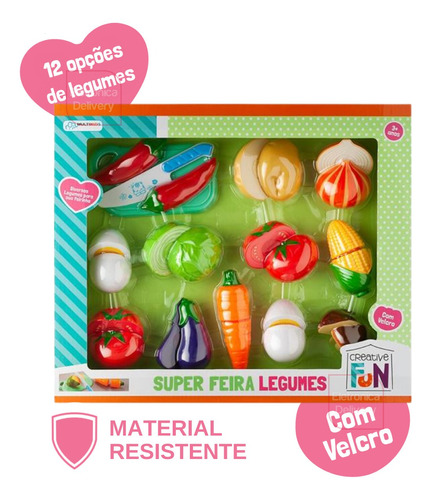 Creative Fun Super Feira Legumes Multikids 12 Legumes Br1110