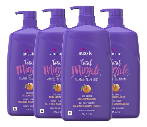 Shampoo Aussie Total Miracle Com Óleo De Damasco E Macadâmia