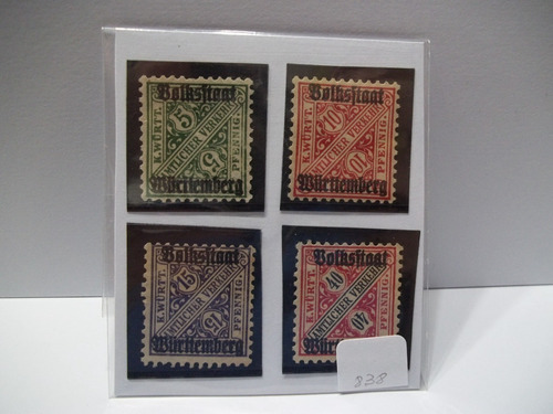 Estampilla Imperio Alemán, Wurtemberg, 1919-#838