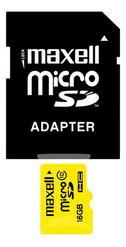 Tarjeta Memoria 16gb Micro Sd Maxell Original + Adaptador Sd