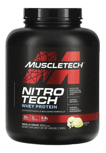 Nitrotech Whey Proteina 40 Serv Vainilla Muscletech (antes P