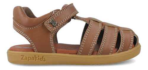 Sandalias Huaraches Zapakids Flex Niño Casual Piel Miel (18.