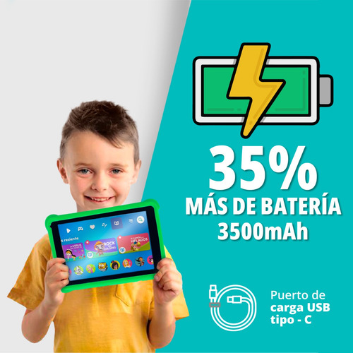 Tablet Tabi EUTB-758 Kids 7" 32GB color verde 2GB de memoria RAM