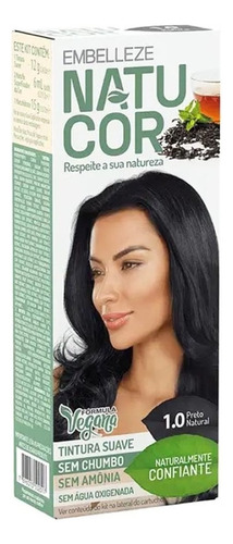  Tintura Suave Natucor 1.0 Preto Natural - Embelleze