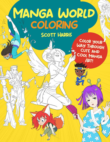 Libro: Manga World Coloring: Color Your Way Through Cool Ori