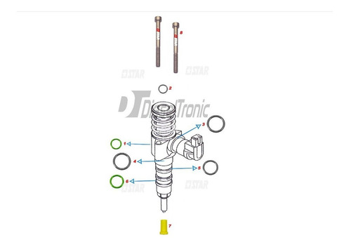 Kit O'rings Y Tornillos Inyector Bomba Siemens Passat 2.0 