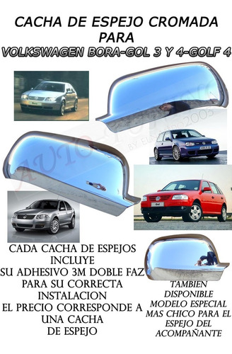 Imagen 4 de 7 de Cacha Cubre Espejo Volkswagen Bora Gol G3 Y G4 Golf 4