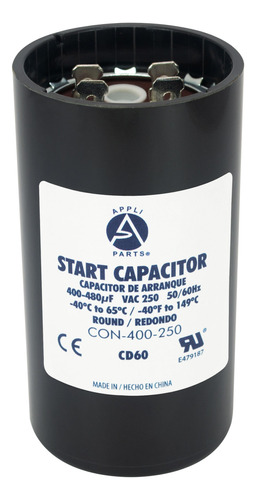 Appli Parts Condensador Capacitor Arranque 400-480 Mfd (