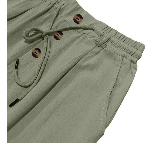 Pantalones Transpirables De Algodón Y Cáñamo Para Playa De V