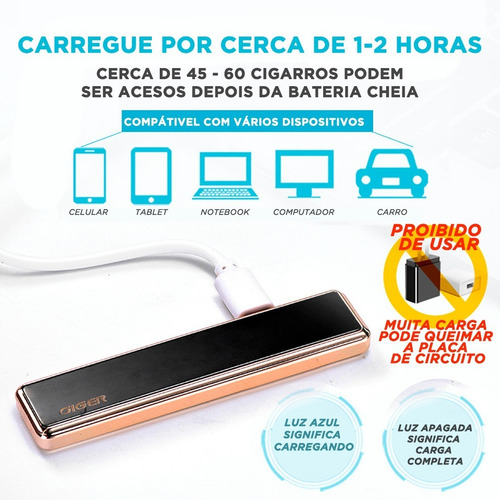 Encendedor Eléctrico Electrónico Compacto Smoke Usb