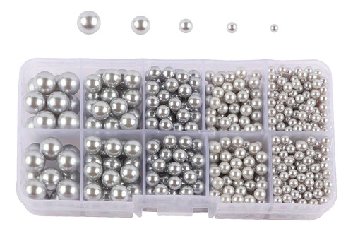 Cuentas Sin Agujeros Para Manualidades, Decoración Del Gris