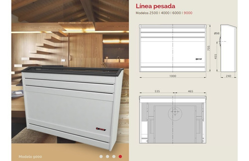 Calefactor Ctz Linea Pesada 9000 Tb P/gas Nat Cuotas !