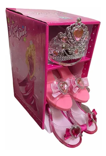 Juguete Set 2 Zapatillas Y Corona De Princesa Rosa Cuotas sin
