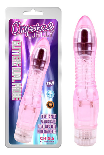 Vibrador Glitters Dual Sexshop Consolador Prótesis Sexual