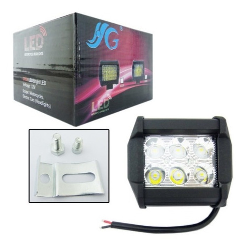 Neblinero 6 Led 18 Wats Modelo Rectangular