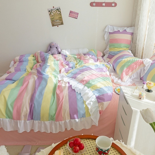 Juego Sabanas Ropa De Cama+funda De Plumon 1.5plazas Hsjjhb3