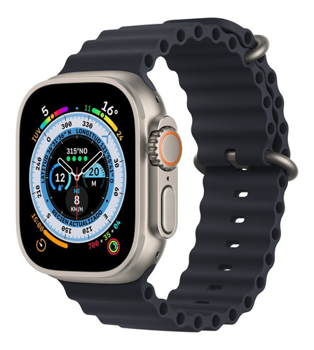 Apple Watch Ultra (gps+celular) - Correa Ocean Medianoche Color De La Caja Titanio/natural Color Del Bisel Negro