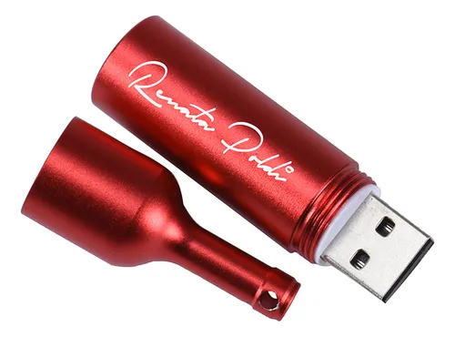 Memoria Usb Con Forma De Botella Roja, Lápiz De Memoria De M