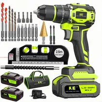 Comprar Kilian Ethan KE654A taladro verde y negro de 21V, Taladro Rotomartillo De Impacto Inalámbrico Sin Escobillas 1\u002F2 Eje + Nivel Laser, Taladro Eléctrico Percutor 500w, Destornillador, Atornillador