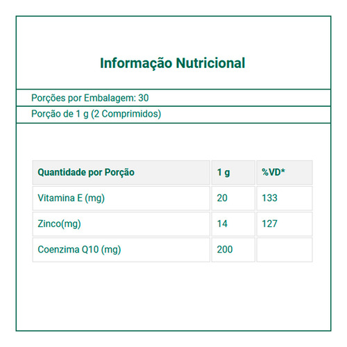 Coezima Q-10 Lauton Com Tocoferol/zinco Quelato 60 Comp.
