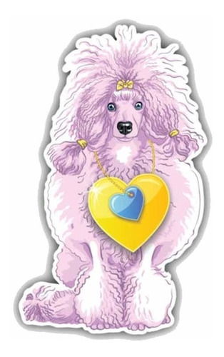 Sticker Adhesivo Dog Poodle Hermosa Lover Auto Perrito