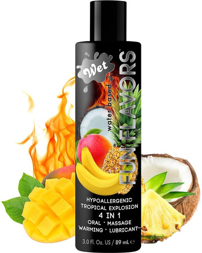 Lubricante Wet Fun Flavors Cálido 3oz Tropical Explosion