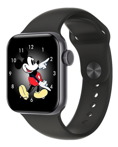 Relogio Smartwatch V52 40mm Botão Lateral Giratório Caixa Preto