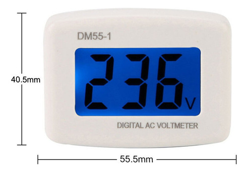 Enchufe De Voltaje Digital Lcd Ac 80-300 V Montado En La Par