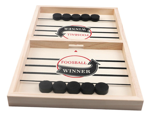 Wooden Fast Sling Puck Game Juego De Mesa Para 2 Grande