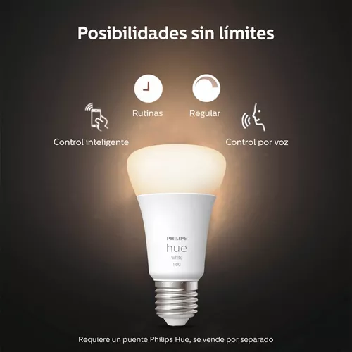 Philips Hue - Bombilla LED inteligente, funciona con Alexa y Asistente de  Google, un dispositivo certificado para humanos