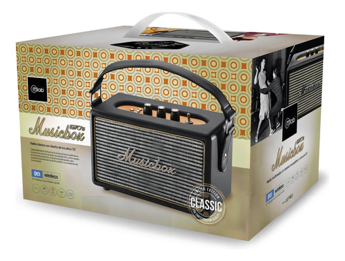 Radio Parlante Retro Musicbox 1970 S Mlab Bluetooth Usb Aux
