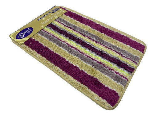 Alfombra Baño Rayas Morada 60x40cm Espiral Qy 2342 Xavi