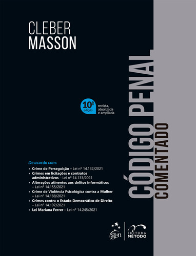 Código Penal Comentado, de MASSON, Cleber. Editora Forense Ltda., capa mole em português, 2022