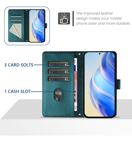 Funda Tipo Cartera Clásica Para Cubot A/ P/ Note/max Series Con Bloqueo Rfid, Correa De Muñeca, Ranuras Para Tarjetas, Cierre Magnético