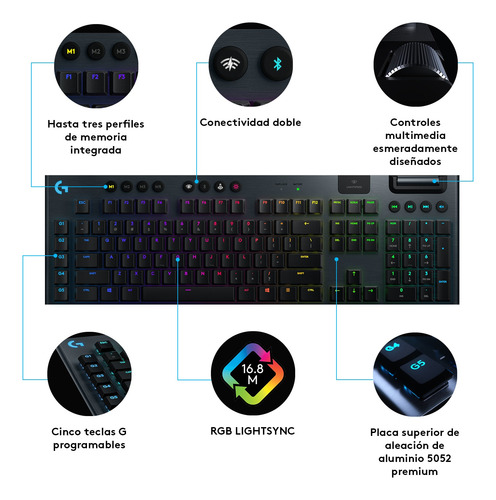 Teclado Mecánico Inalámbrico Rgb Lightspeed Logitech G915