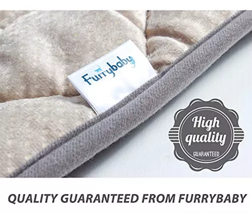 Furrybaby - Colchón para perro con base antideslizante lavable a máquina,  camita suave para mascota