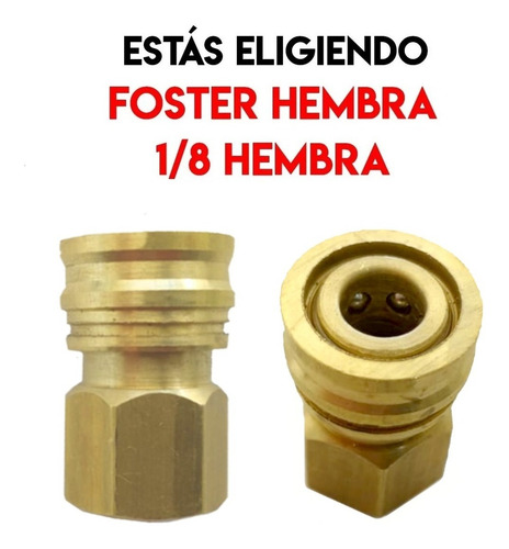 Imagen 2 de 10 de Acople Foster Hembra 1/8 Conexión Rápida Rifle Pcp Aire