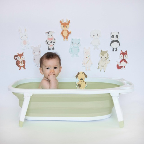 Imagen 3 de 5 de Figuras Goma Eva Animales P/ Bañera Agua Granja Oceano Bebe