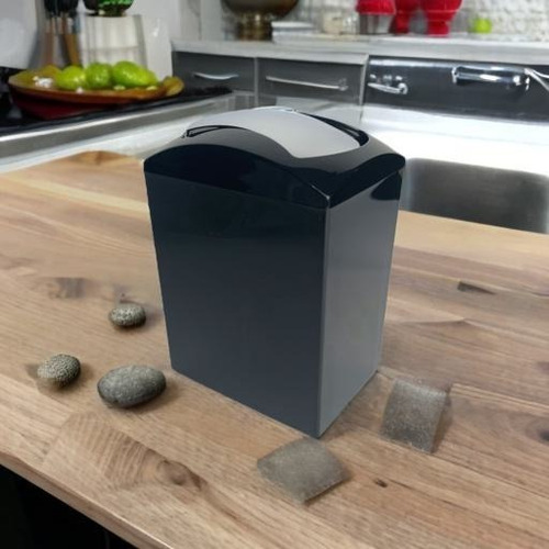 Imagen 3 de 3 de Cesto Acrilico De Residuos Baño, Cocina