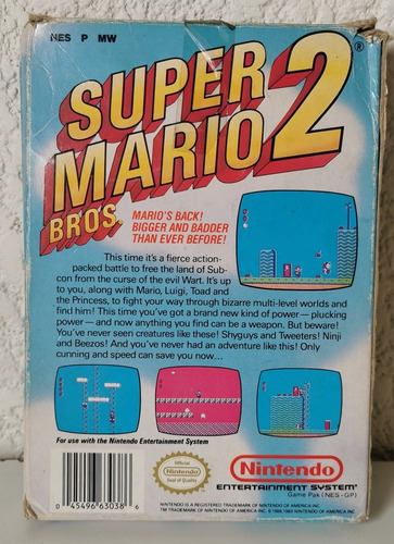 Super Mario Bros 2 Nintendo Nes (Usado)