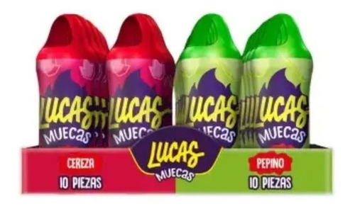 Dulce Lucas Muecas 20 Piezas 10 Pepino Y 10 Cereza