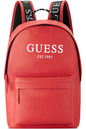 Mochila Guess Outfitters Bolsillos Internos Acolchada Roja