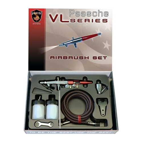 Kit De Aerógrafo Paasche Vl-202s Mango De Aluminio Ano...