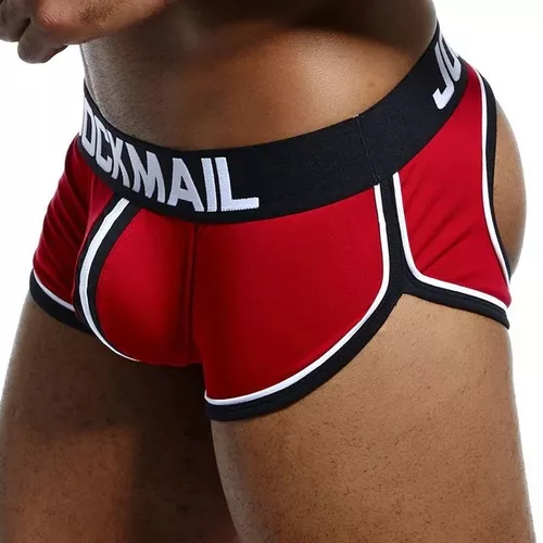 Cueca Boxer Pump Gay Jockmail Aberta Atrás