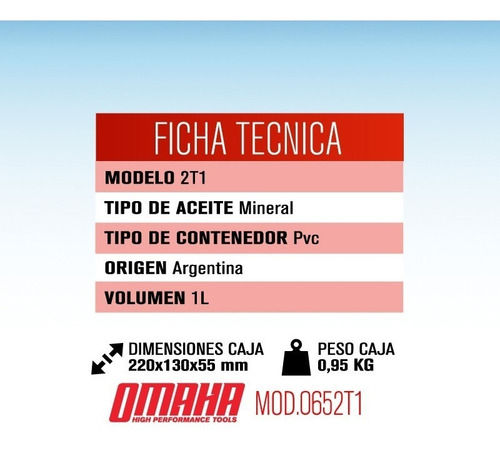 Imagen 2 de 5 de Aceite Motor Omaha Fuera De Borda 2 Tiempos 2t 1 Litro